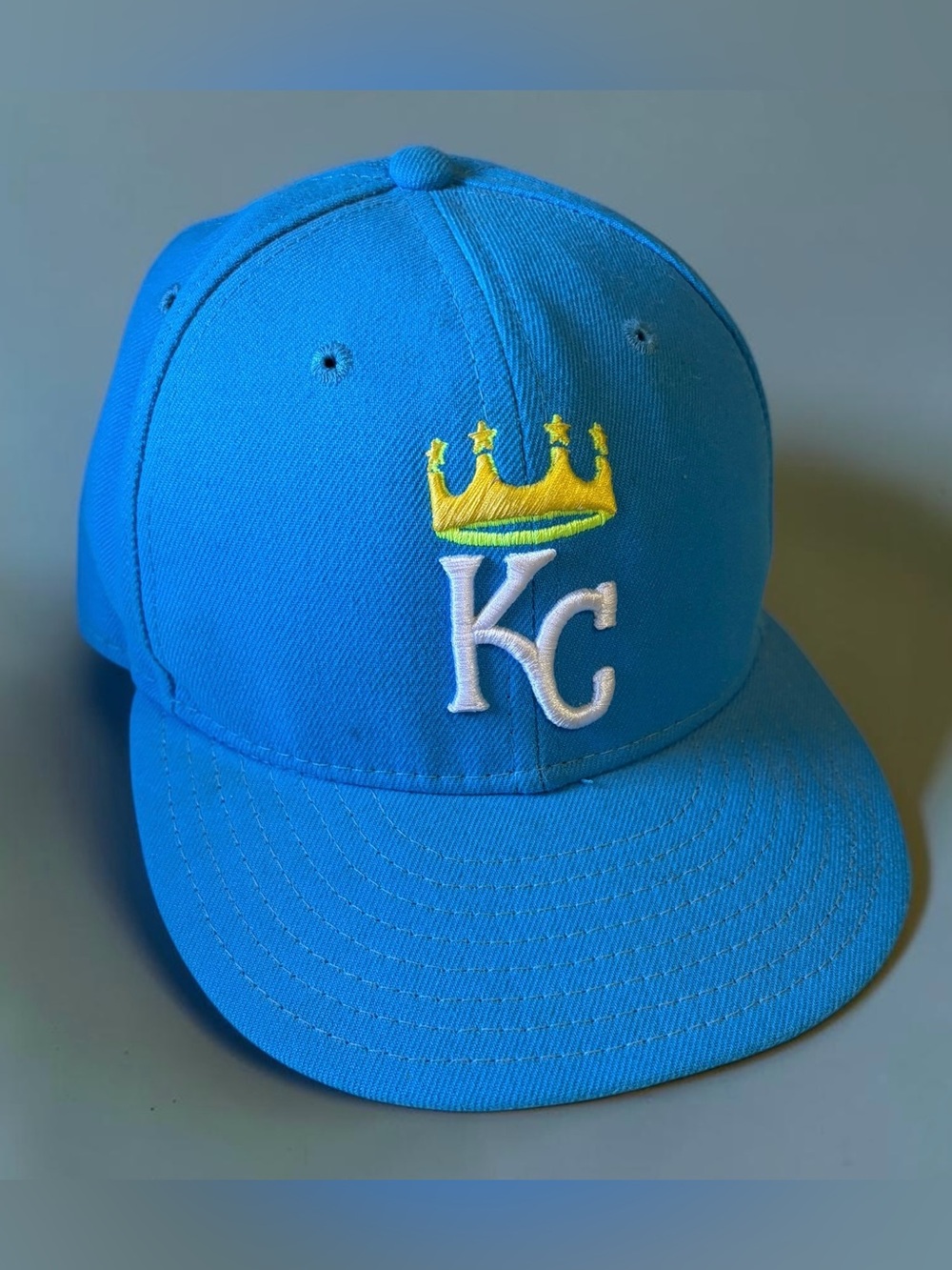 New Era 59FIFTY Kansas City Royals Crown Fitted Hat Powder Blue